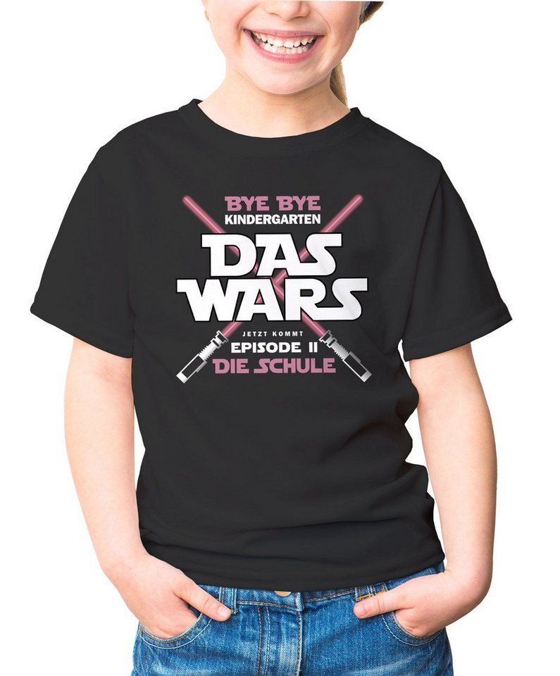 MoonWorks Print-Shirt Kinder T-Shirt Mädchen Bye Bye Kindergarten Das Wars jetzt kommt von MoonWorks