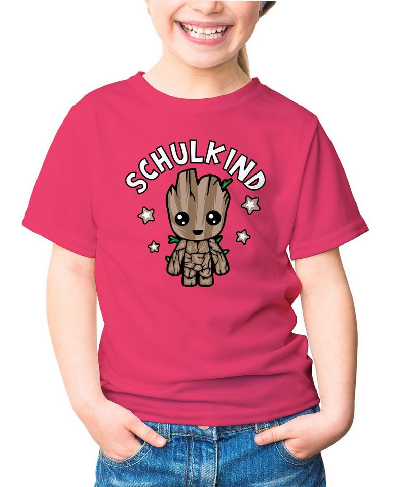 MoonWorks Print-Shirt Kinder T-Shirt Mädchen "Schulkind" Comicfigur Baum Baby-Grroot von MoonWorks