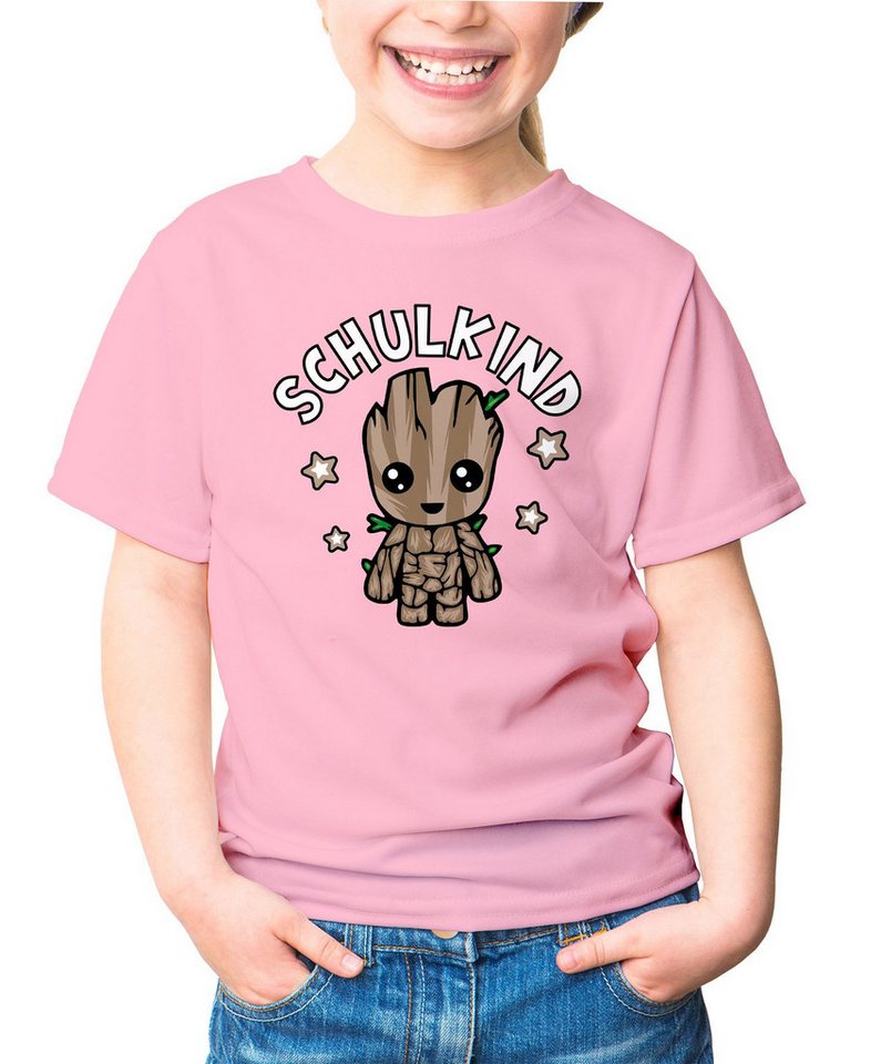 MoonWorks Print-Shirt Kinder T-Shirt Mädchen "Schulkind" Comicfigur Baum Baby-Grroot von MoonWorks