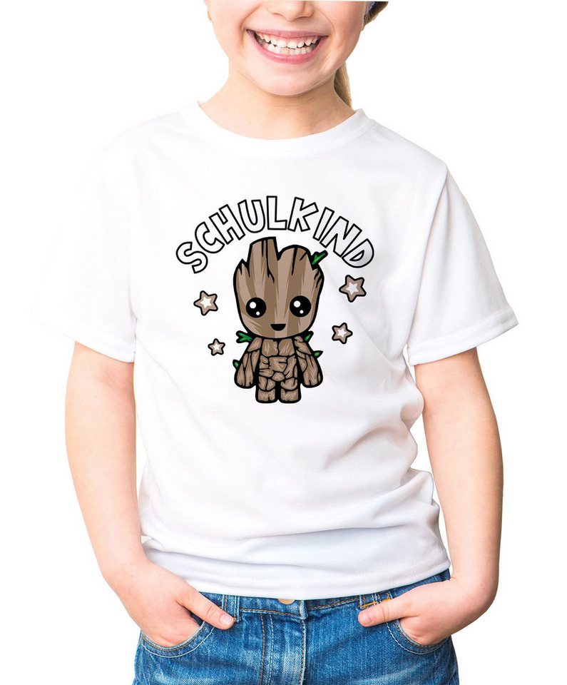 MoonWorks Print-Shirt Kinder T-Shirt Mädchen "Schulkind" Comicfigur Baum Baby-Grroot von MoonWorks
