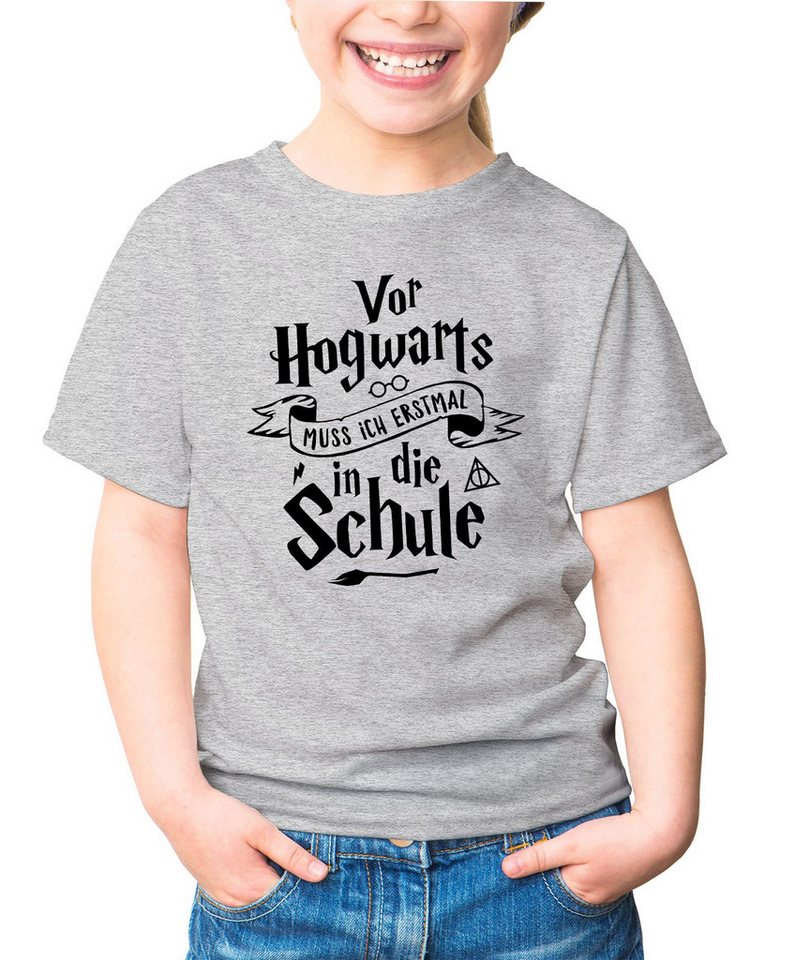 MoonWorks Print-Shirt Kinder T-Shirt Mädchen Vor muss ich erstmal zur Schule Geschenk zur von MoonWorks