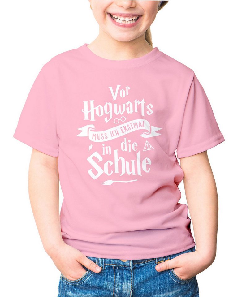MoonWorks Print-Shirt Kinder T-Shirt Mädchen Vor muss ich erstmal zur Schule Geschenk zur von MoonWorks
