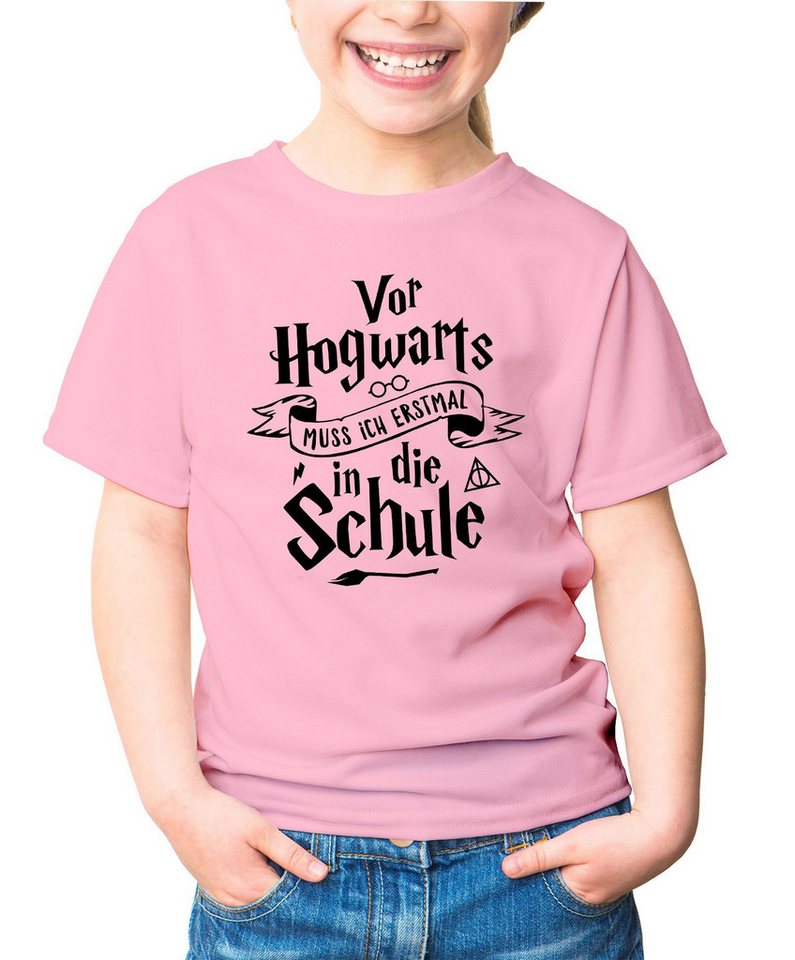MoonWorks Print-Shirt Kinder T-Shirt Mädchen Vor muss ich erstmal zur Schule Geschenk zur von MoonWorks