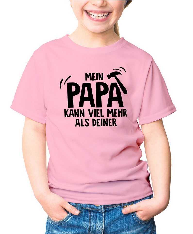 MoonWorks Print-Shirt Kinder T-Shirt Mein Papa kann viel mehr als deiner Spruch lustig von MoonWorks