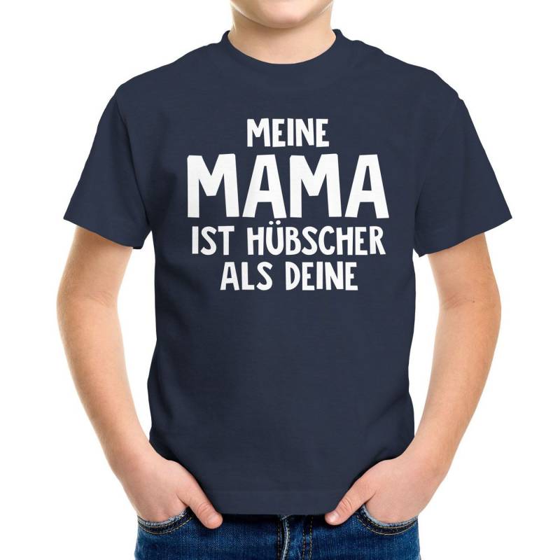MoonWorks Print-Shirt Kinder T-Shirt Meine Mama ist hübscher als deine Spruch lustig von MoonWorks