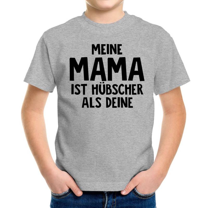 MoonWorks Print-Shirt Kinder T-Shirt Meine Mama ist hübscher als deine Spruch lustig von MoonWorks