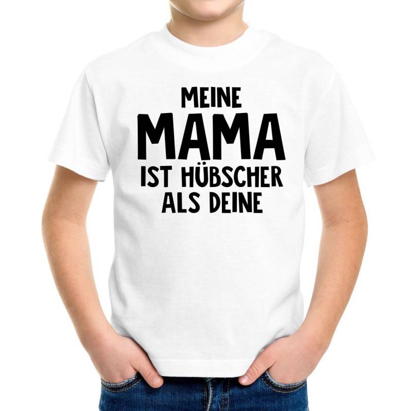 MoonWorks Print-Shirt Kinder T-Shirt Meine Mama ist hübscher als deine Spruch lustig von MoonWorks