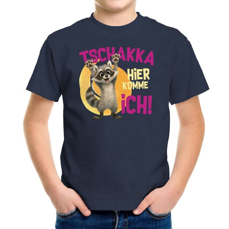 MoonWorks Print-Shirt Kinder T-Shirt Tschakka Hier komme ich Lustige Comic Tiermotiv-Shirts von MoonWorks