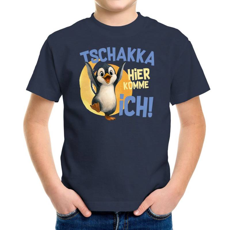 MoonWorks Print-Shirt Kinder T-Shirt Tschakka Hier komme ich Lustige Comic Tiermotiv-Shirts von MoonWorks