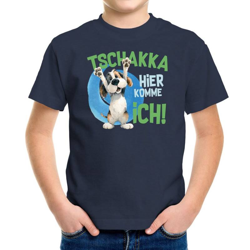 MoonWorks Print-Shirt Kinder T-Shirt Tschakka Hier komme ich Lustige Comic Tiermotiv-Shirts von MoonWorks