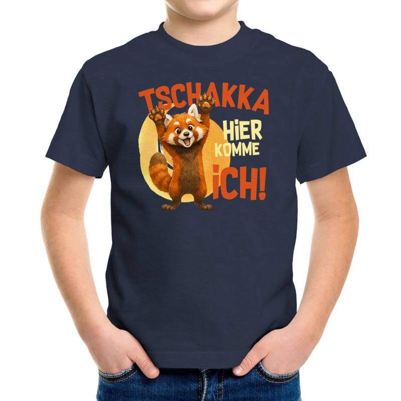 MoonWorks Print-Shirt Kinder T-Shirt Tschakka Hier komme ich Lustige Comic Tiermotiv-Shirts von MoonWorks