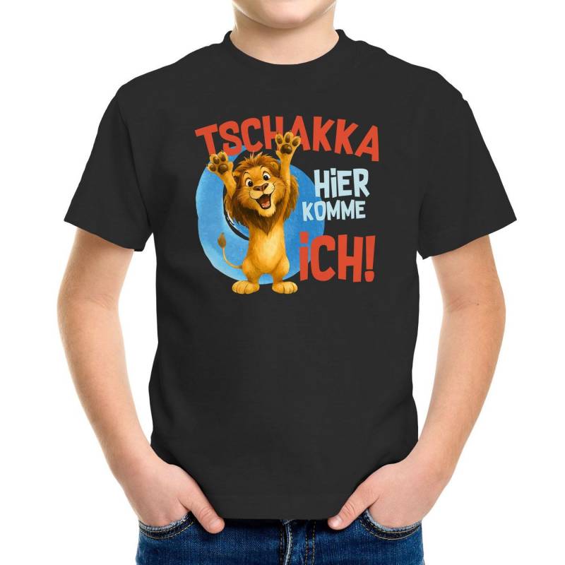 MoonWorks Print-Shirt Kinder T-Shirt Tschakka Hier komme ich Lustige Comic Tiermotiv-Shirts von MoonWorks