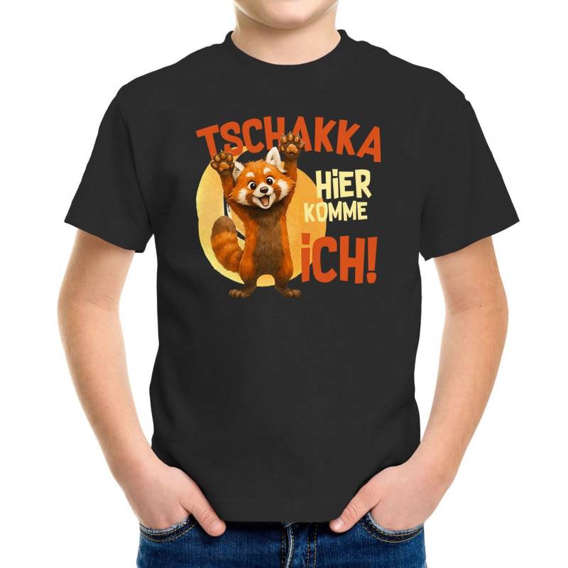 MoonWorks Print-Shirt Kinder T-Shirt Tschakka Hier komme ich Lustige Comic Tiermotiv-Shirts von MoonWorks