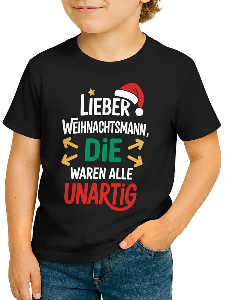 MoonWorks Print-Shirt Kinder T-Shirt Weihnachten Lieber Weihnachtsmann die waren alle von MoonWorks