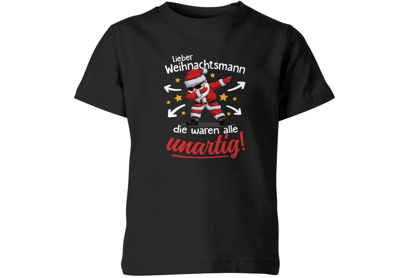 MoonWorks Print-Shirt Kinder T-Shirt Weihnachten Spruch Lustig Lieber Weihnachtsmann die von MoonWorks