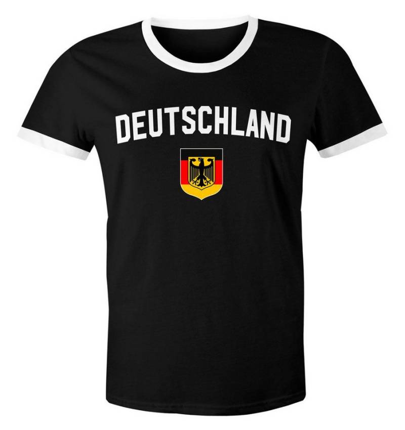 MoonWorks Print-Shirt Klassisches Herren WM-Shirt Deutschland Flagge Retro Trikot-Look mit Print von MoonWorks