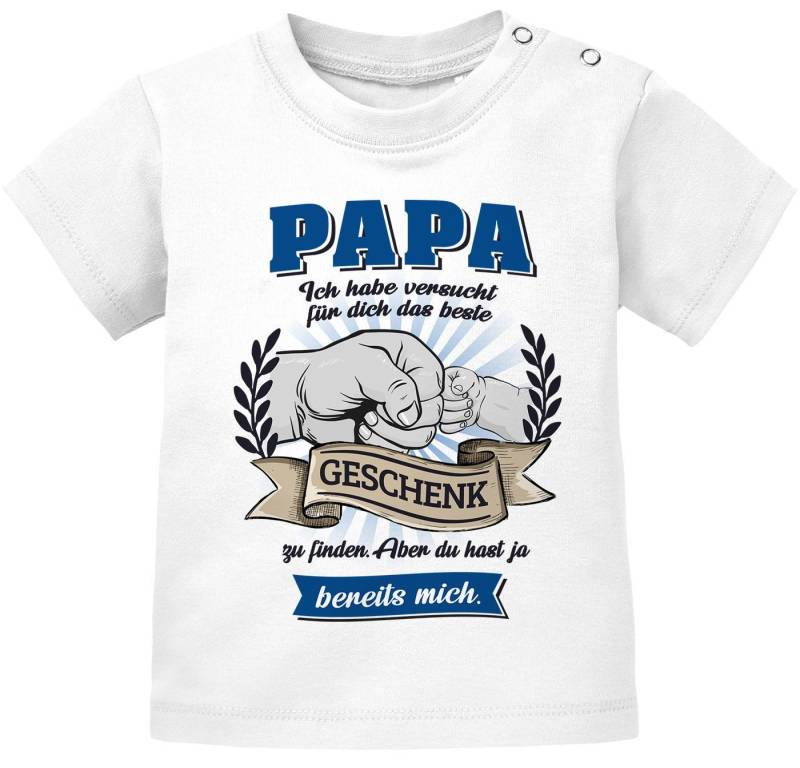 MoonWorks Print-Shirt Moonworks® Baby T-Shirt Papa Ich habe versucht das beste Geschenk zu von MoonWorks