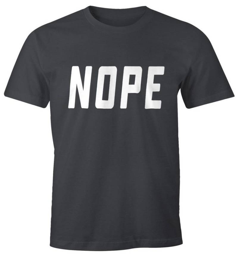 MoonWorks Print-Shirt NOPE Herren T-Shirt Spruch-Shirt mit Print von MoonWorks