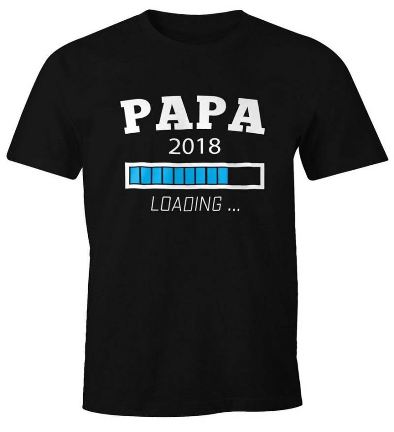 MoonWorks Print-Shirt Papa 2018 Loading Shirt Herren T-Shirt Moonworks® mit Print von MoonWorks