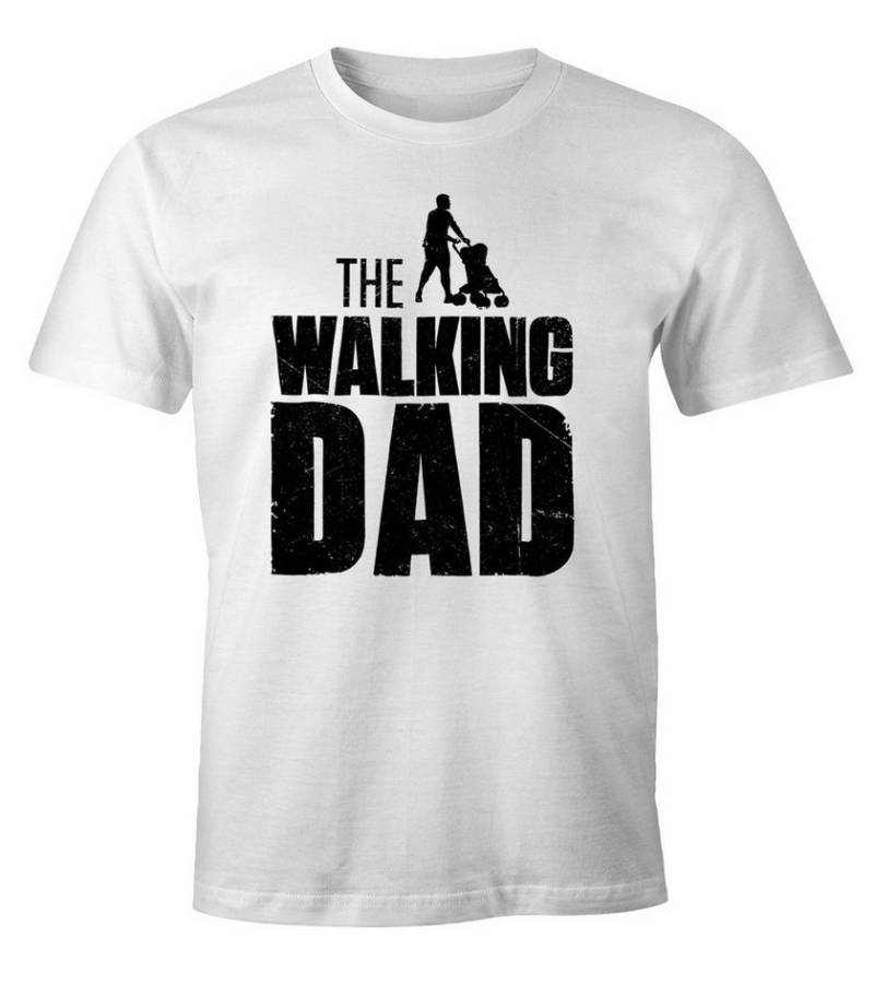 MoonWorks Print-Shirt The Walking Dad Shirt Herren T-Shirt Fun mit Print von MoonWorks
