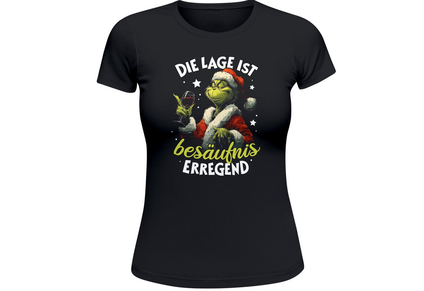 MoonWorks Print-Shirt Weihnachtsshirt Damen Motiv - Anti XMAS Spruch - Christmas Printshirt mit Print von MoonWorks