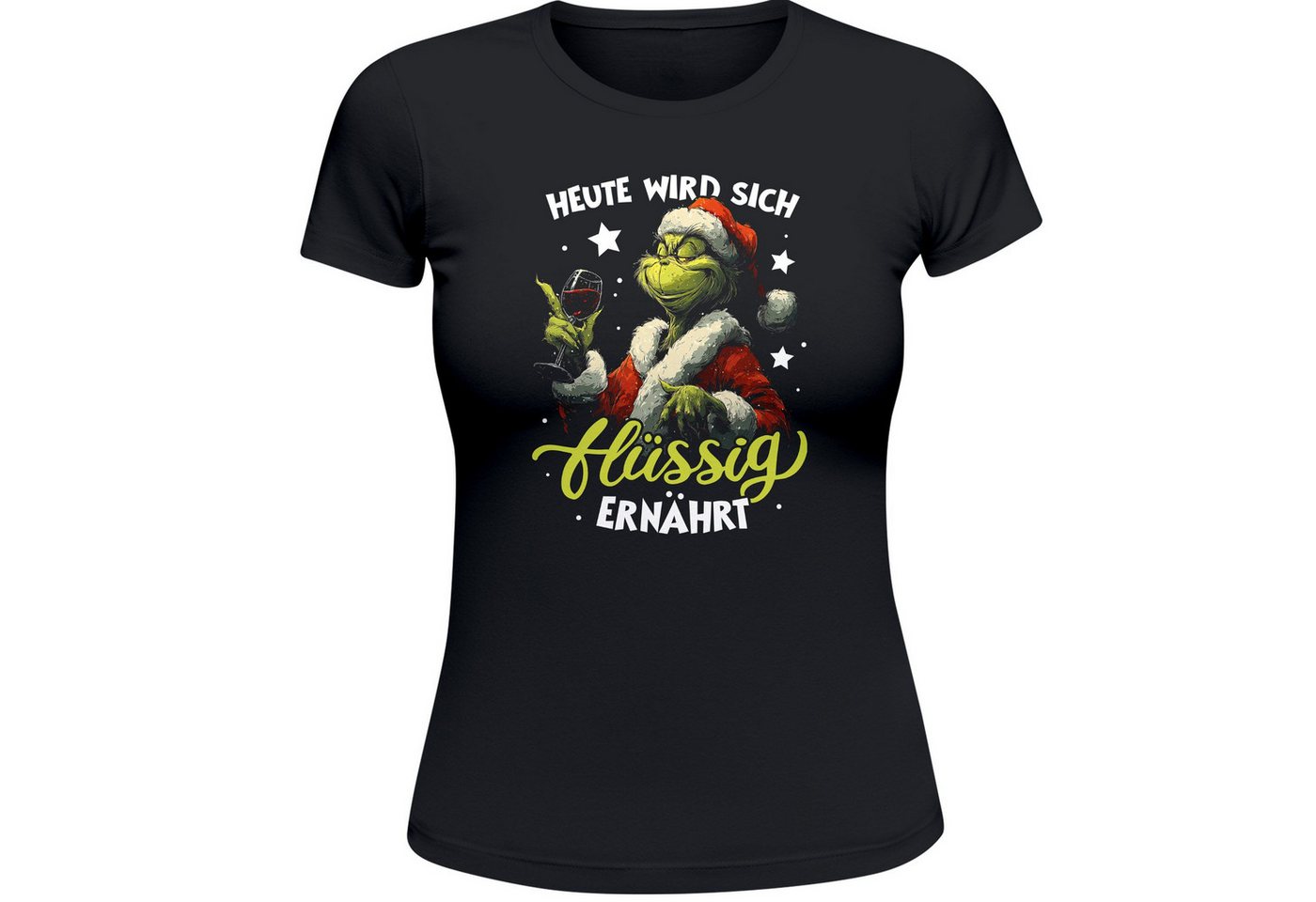 MoonWorks Print-Shirt Weihnachtsshirt Damen Motiv - Anti XMAS Spruch - Christmas Printshirt mit Print von MoonWorks
