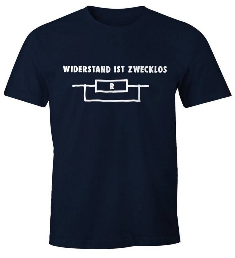 MoonWorks Print-Shirt Widerstand ist zwecklos Shirt Herren T-Shirt mit Print von MoonWorks