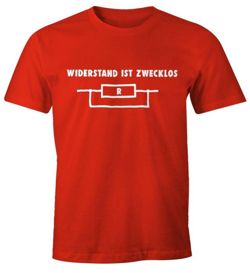 MoonWorks Print-Shirt Widerstand ist zwecklos Shirt Herren T-Shirt mit Print von MoonWorks