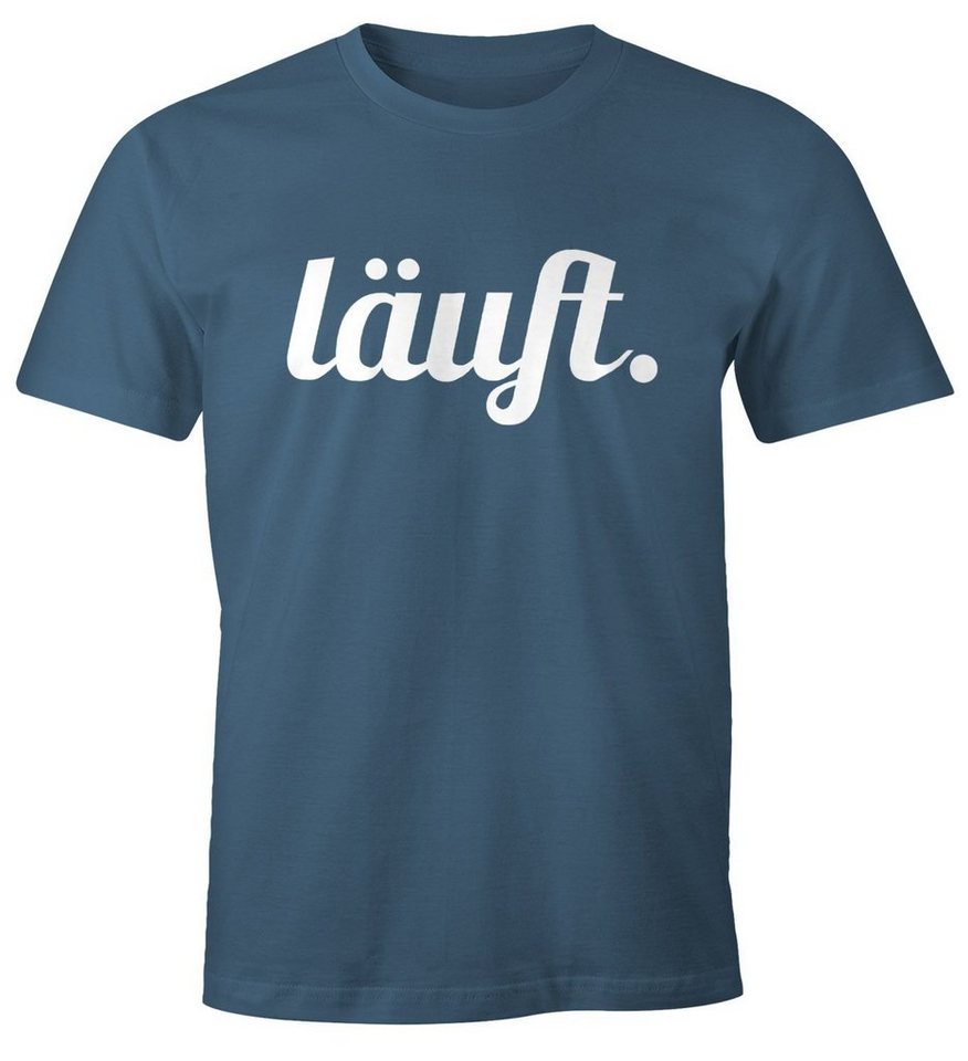 MoonWorks Print-Shirt cooles lustiges Herren T-Shirt - läuft - Fun-Shirt mit Print von MoonWorks