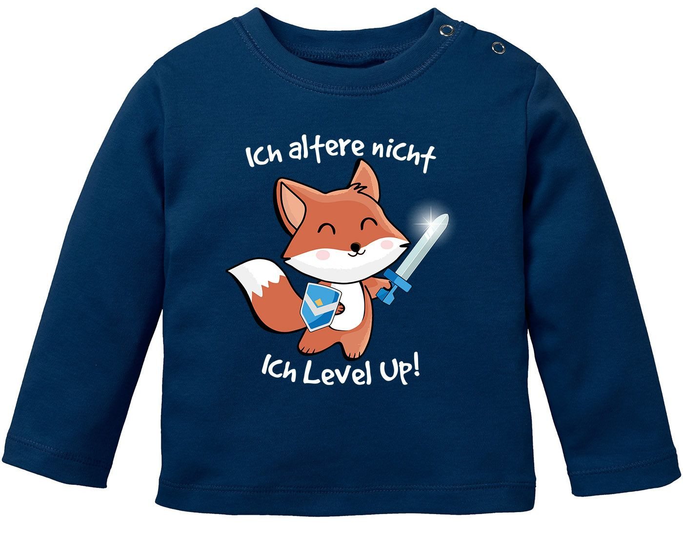 MoonWorks Rundhalsshirt Baby Langarm-Shirt Gaming mit Spruch lustig Fuchs Ich altere nicht von MoonWorks