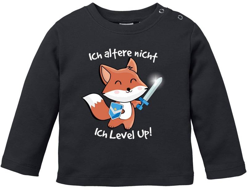 MoonWorks Rundhalsshirt Baby Langarm-Shirt Gaming mit Spruch lustig Fuchs Ich altere nicht von MoonWorks