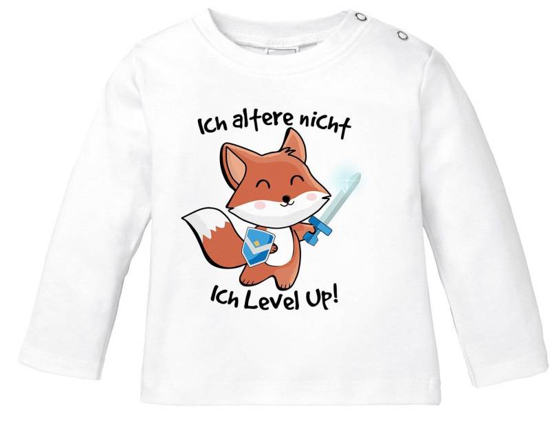 MoonWorks Rundhalsshirt Baby Langarm-Shirt Gaming mit Spruch lustig Fuchs Ich altere nicht von MoonWorks