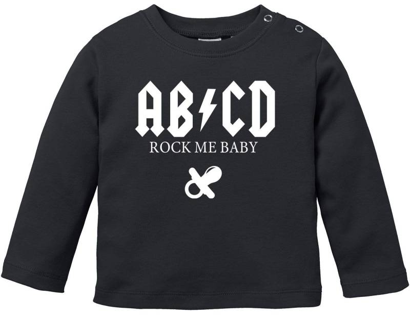 MoonWorks Rundhalsshirt Baby Langarmshirt Babyshirt ABCD Rock me Baby Hardrock Jungen Mädchen von MoonWorks