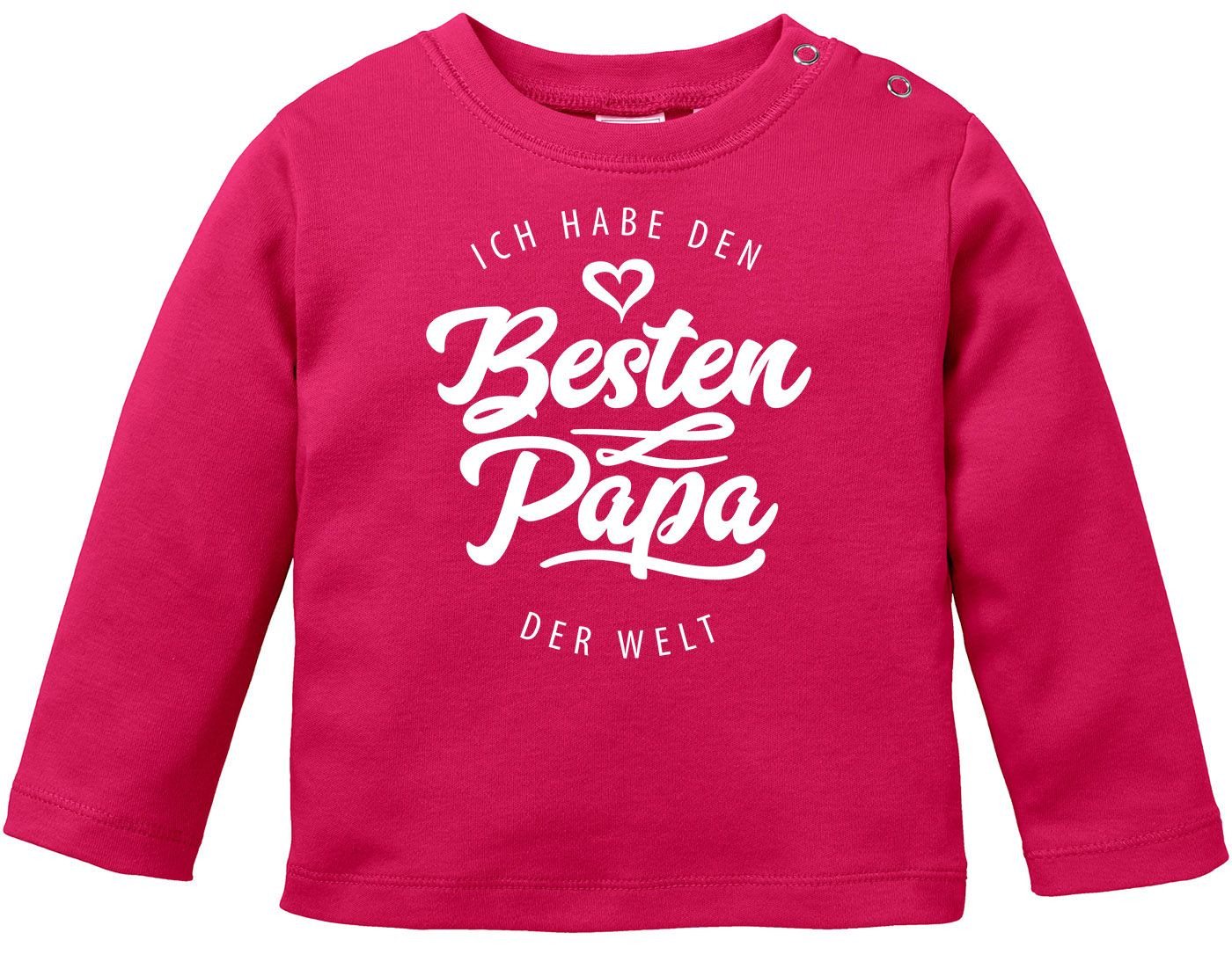 MoonWorks Rundhalsshirt Baby Langarmshirt Babyshirt Ich habe den besten Papa der Welt Spruch von MoonWorks