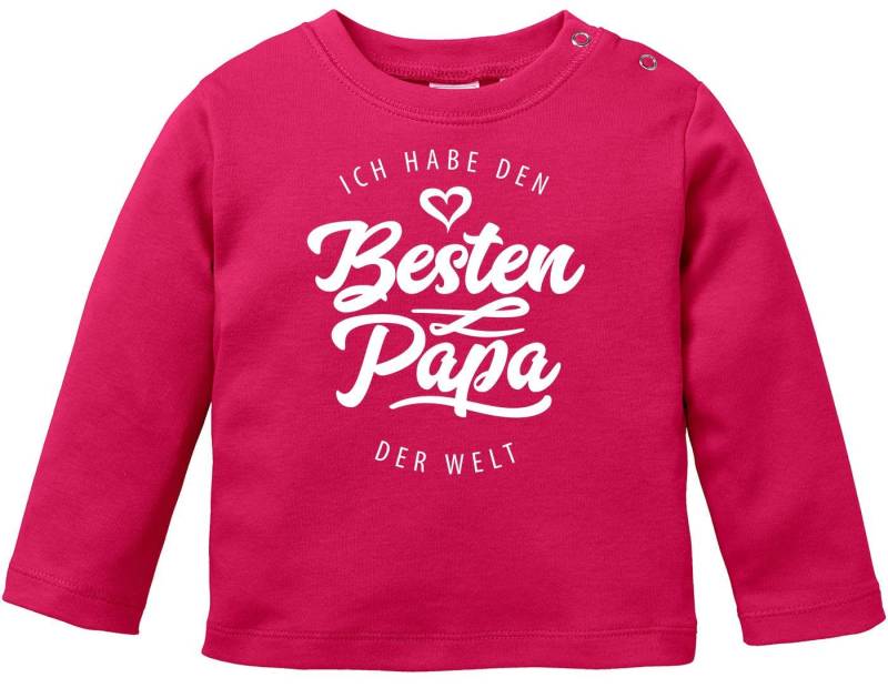 MoonWorks Rundhalsshirt Baby Langarmshirt Babyshirt Ich habe den besten Papa der Welt Spruch von MoonWorks