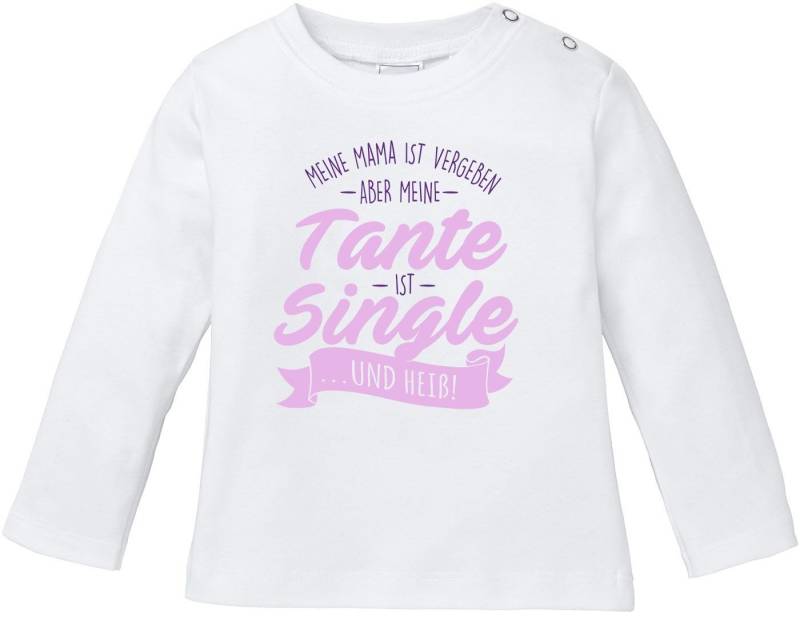 MoonWorks Rundhalsshirt Baby Langarmshirt Babyshirt Meine Mama ist vergeben aber meine Tante von MoonWorks