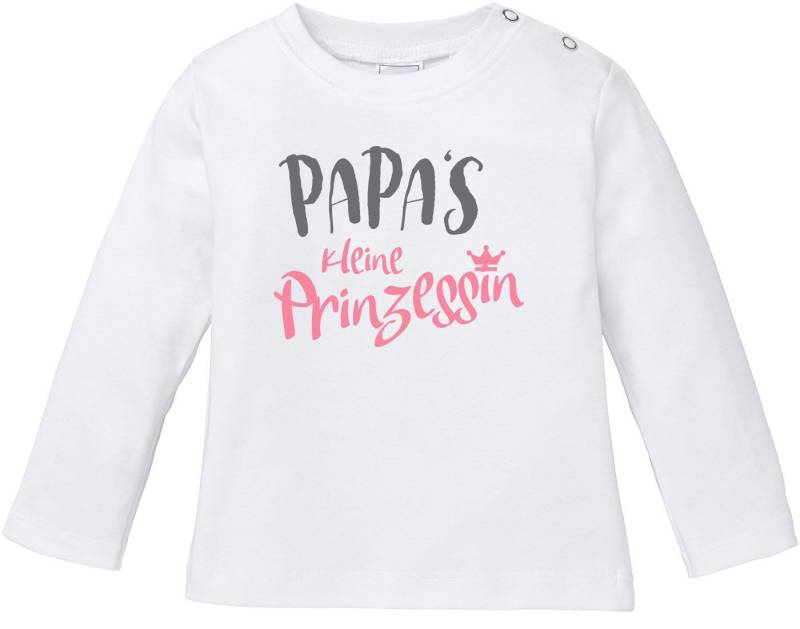 MoonWorks Rundhalsshirt Baby Langarmshirt Babyshirt Papas kleine Prinzessin Mädchen Shirt von MoonWorks