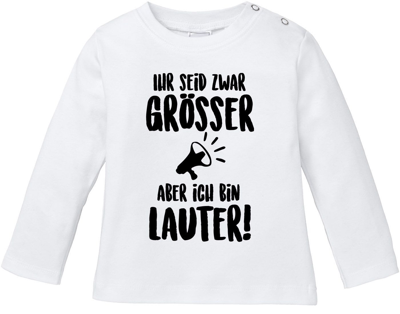 MoonWorks Rundhalsshirt Baby Langarmshirt Ich bin lauter Babyshirt Bio Baumwolle Jungen von MoonWorks