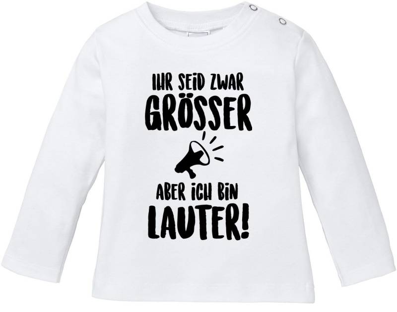 MoonWorks Rundhalsshirt Baby Langarmshirt Ich bin lauter Babyshirt Bio Baumwolle Jungen von MoonWorks