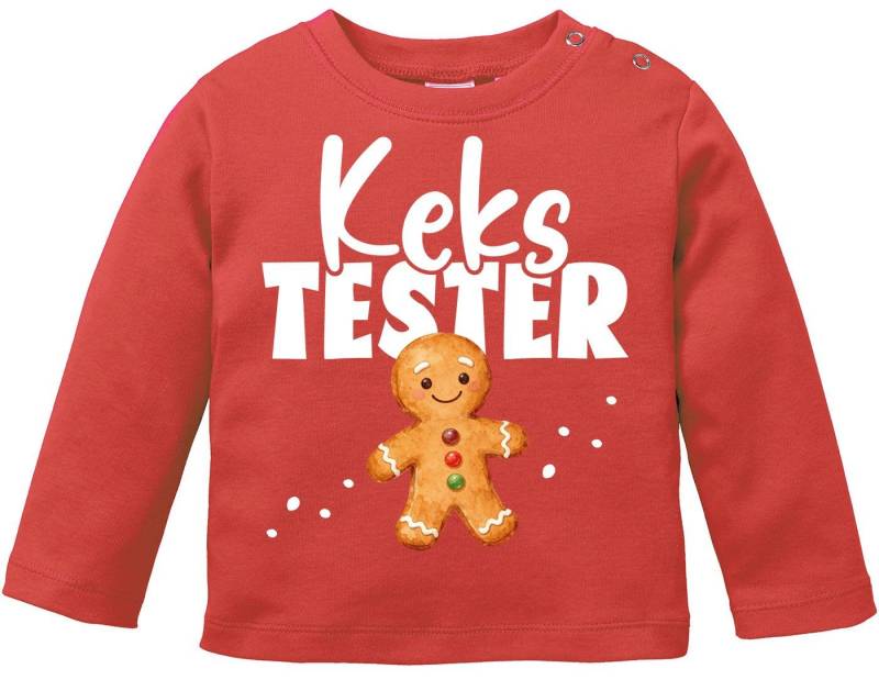 MoonWorks Rundhalsshirt Baby Langarmshirt Lebkuchen Design Gingerbread Kekstester Weihnachten von MoonWorks