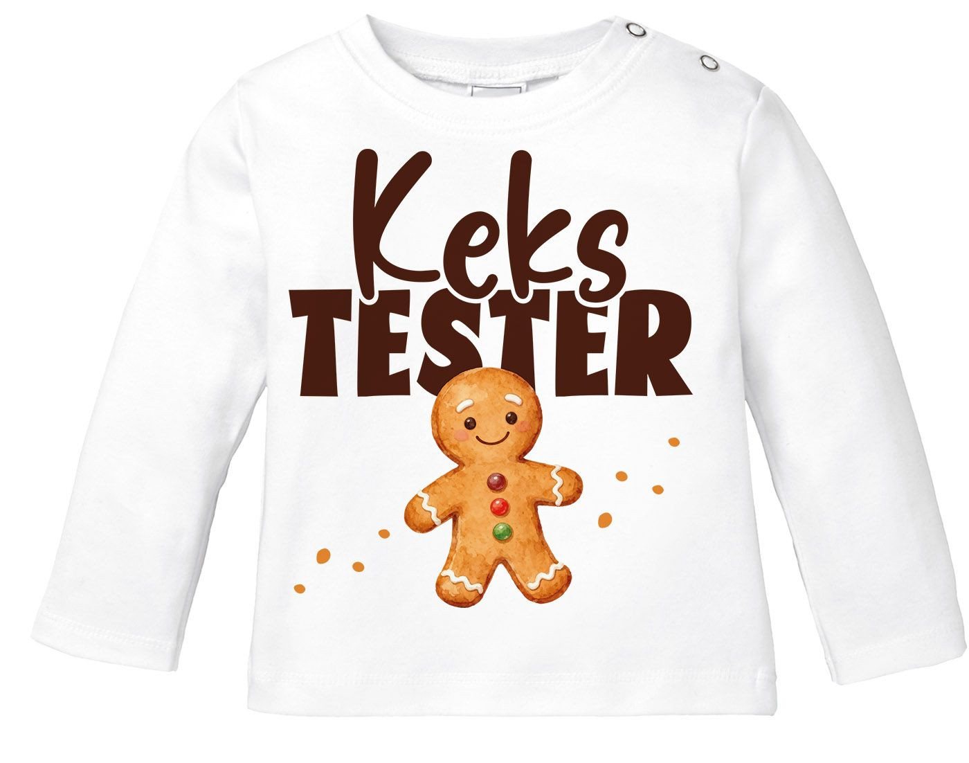 MoonWorks Rundhalsshirt Baby Langarmshirt Lebkuchen Design Gingerbread Kekstester Weihnachten von MoonWorks