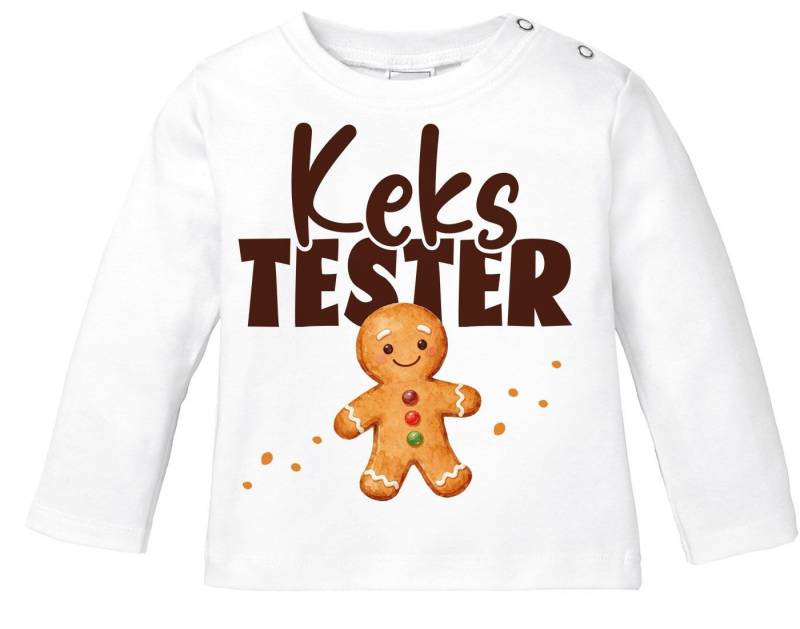 MoonWorks Rundhalsshirt Baby Langarmshirt Lebkuchen Design Gingerbread Kekstester Weihnachten von MoonWorks
