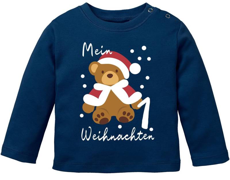 MoonWorks Rundhalsshirt Baby Langarmshirt Mein erstes Weihnachten Teddy Aufdruck XMAS Outfit von MoonWorks