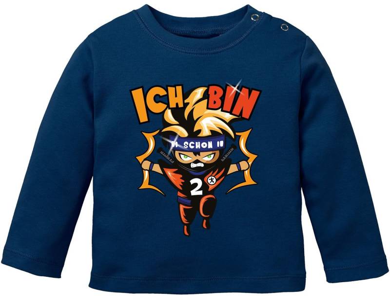 MoonWorks Rundhalsshirt Baby Langarmshirt Ninja Kid Comic Ich bin schon 1 (2) Babyshirt von MoonWorks