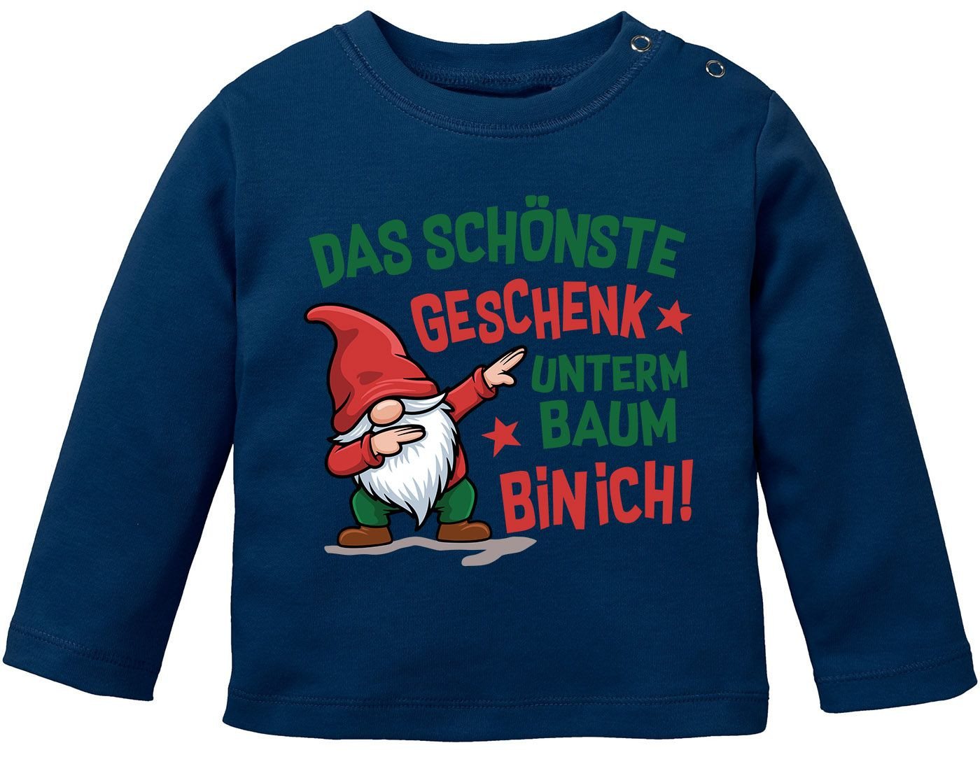 MoonWorks Rundhalsshirt Baby Langarmshirt Weihnachtsshirt Spruch Das schönste Geschenk unterm von MoonWorks