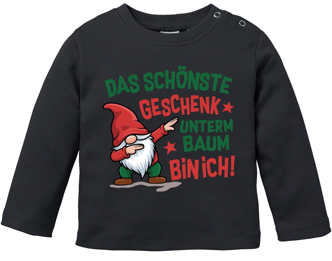 MoonWorks Rundhalsshirt Baby Langarmshirt Weihnachtsshirt Spruch Das schönste Geschenk unterm von MoonWorks