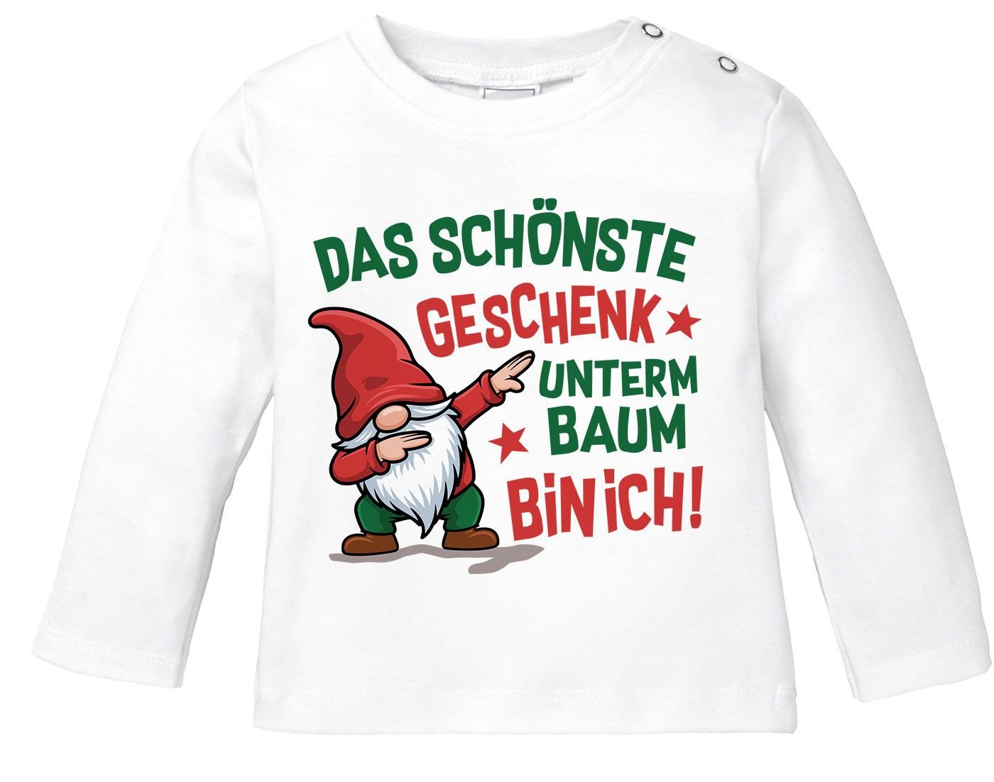 MoonWorks Rundhalsshirt Baby Langarmshirt Weihnachtsshirt Spruch Das schönste Geschenk unterm von MoonWorks