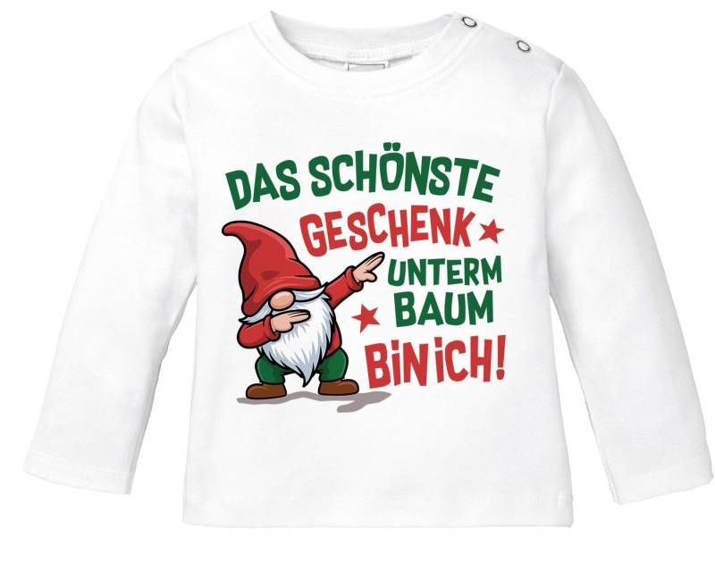 MoonWorks Rundhalsshirt Baby Langarmshirt Weihnachtsshirt Spruch Das schönste Geschenk unterm von MoonWorks