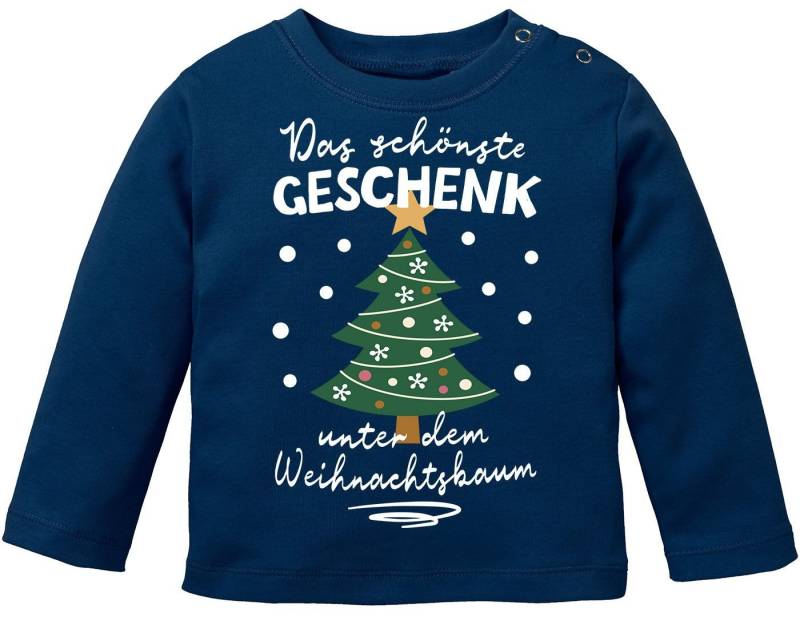 MoonWorks Rundhalsshirt Baby Langarmshirt Weihnachtsshirt Spruch Lustig Das schönste Geschenk von MoonWorks