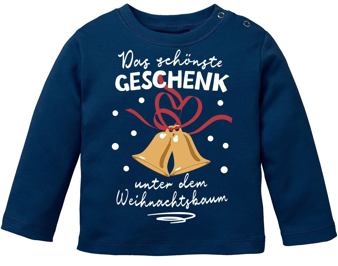 MoonWorks Rundhalsshirt Baby Langarmshirt Weihnachtsshirt Spruch Lustig Das schönste Geschenk von MoonWorks